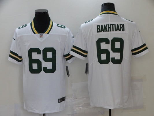 Men's Green Bay Packers David Bakhtiari #69 White Game Jerseys