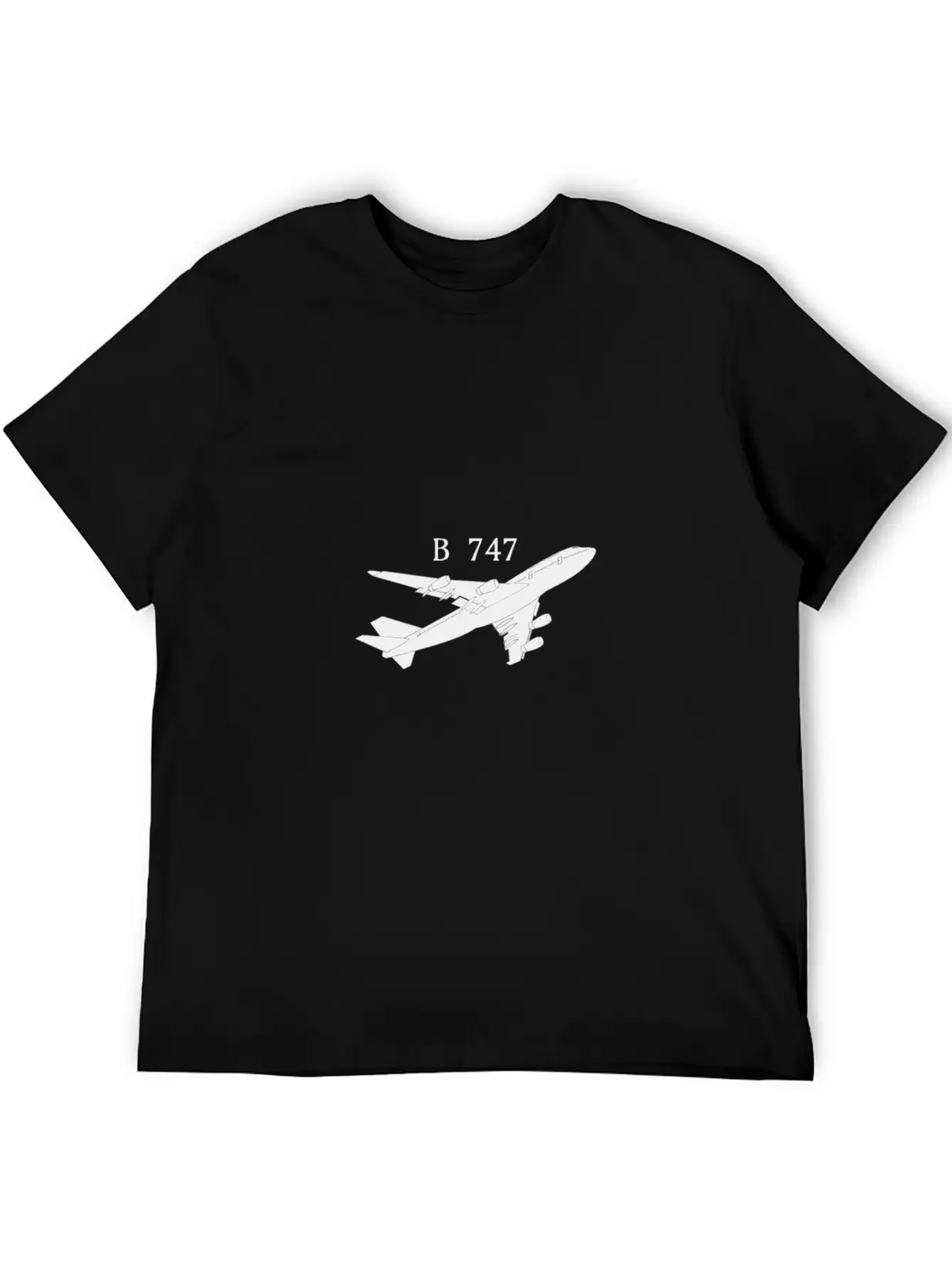 747 Airplane Shirt Hand Drawn Graphic Tshirt Plane Timeless Short Sleeve Tee – Comfy And Minimalist Design