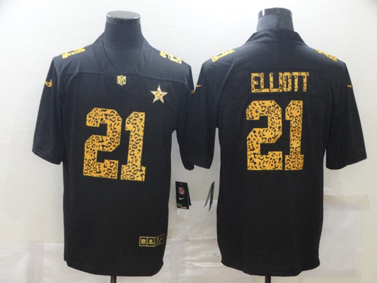Men's Dallas Cowboys Ezekiel Elliott #21 Black Game Jerseys
