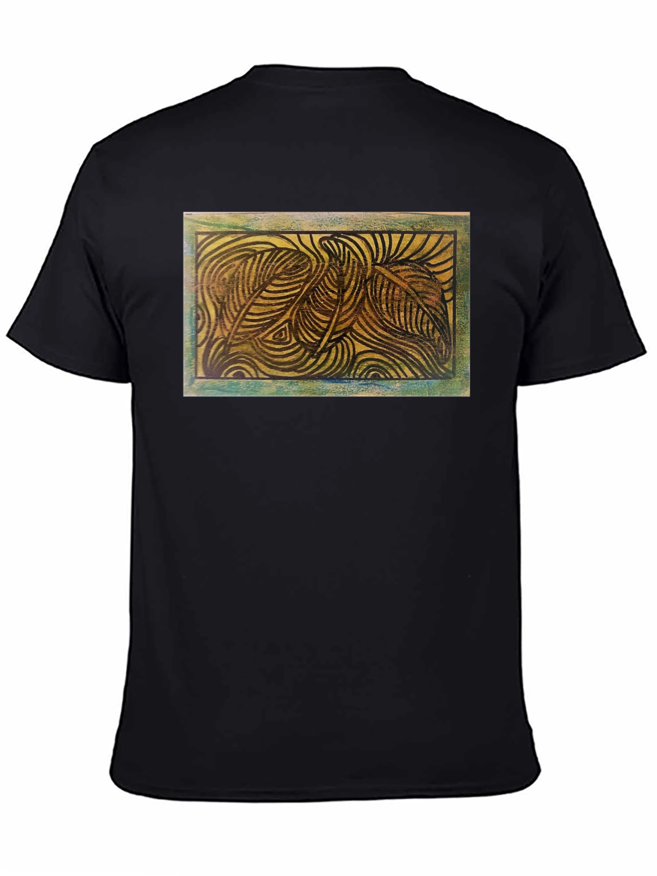 Abstract Leaves Graphic Tee - Nature Inspired Design