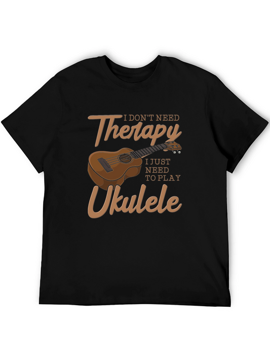 Funny Ukulele T-Shirt Therapy Music Tee