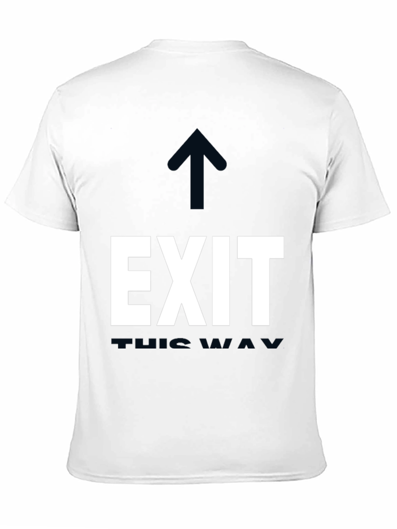 Exit This Way Graphic Tee - Black Cotton T-Shirt