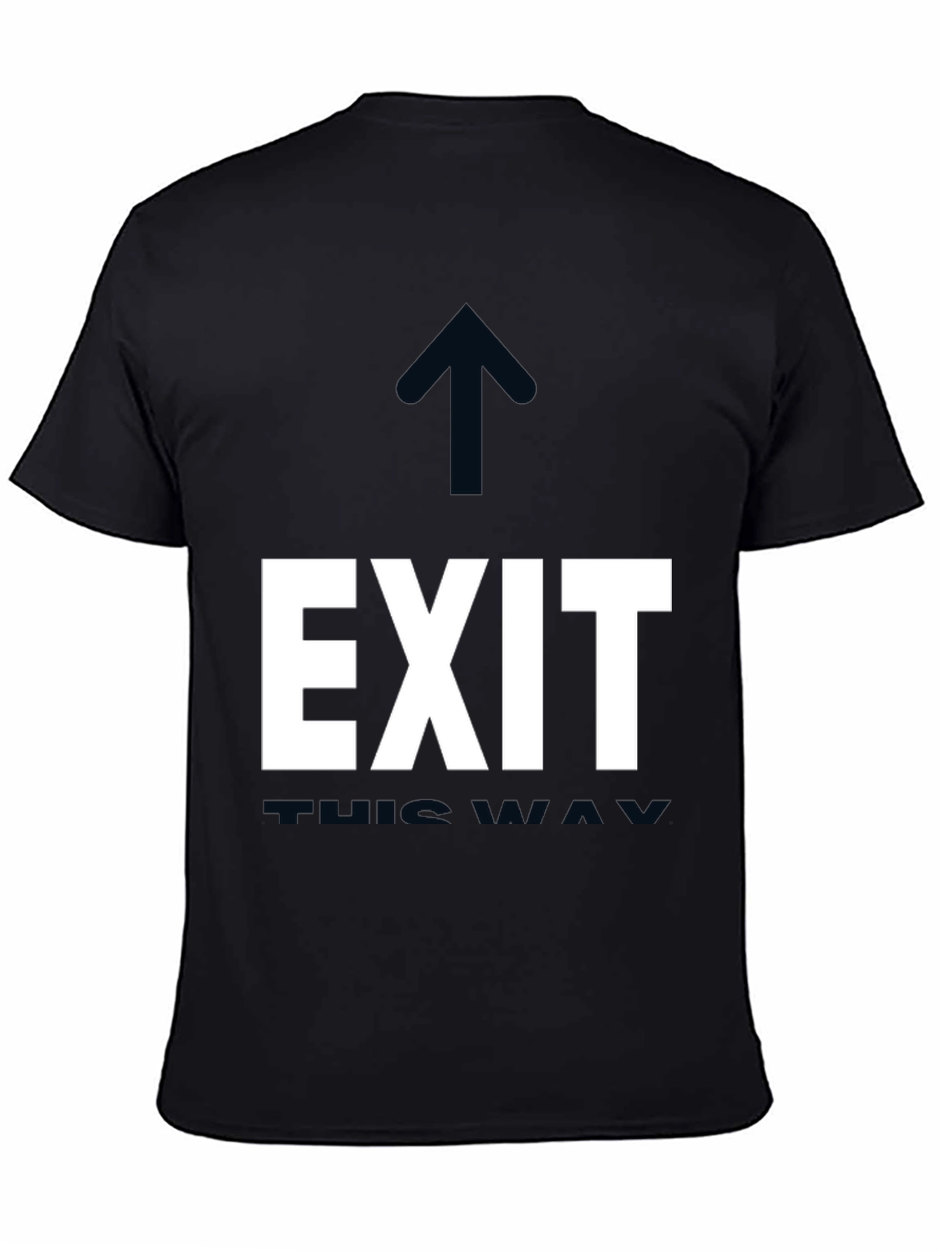 Exit This Way Graphic Tee - Black Cotton T-Shirt