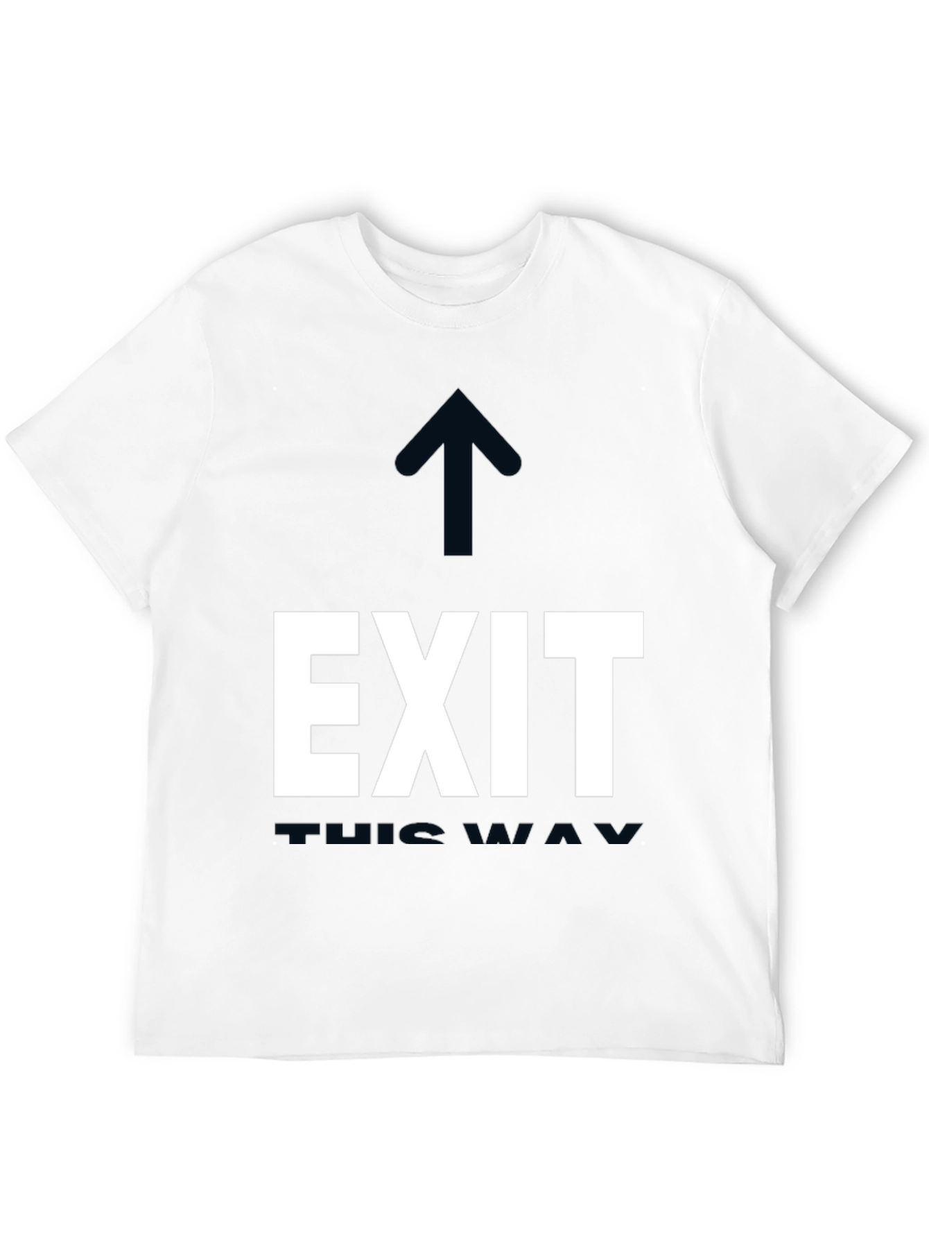 Exit This Way Graphic Tee - Black Cotton T-Shirt