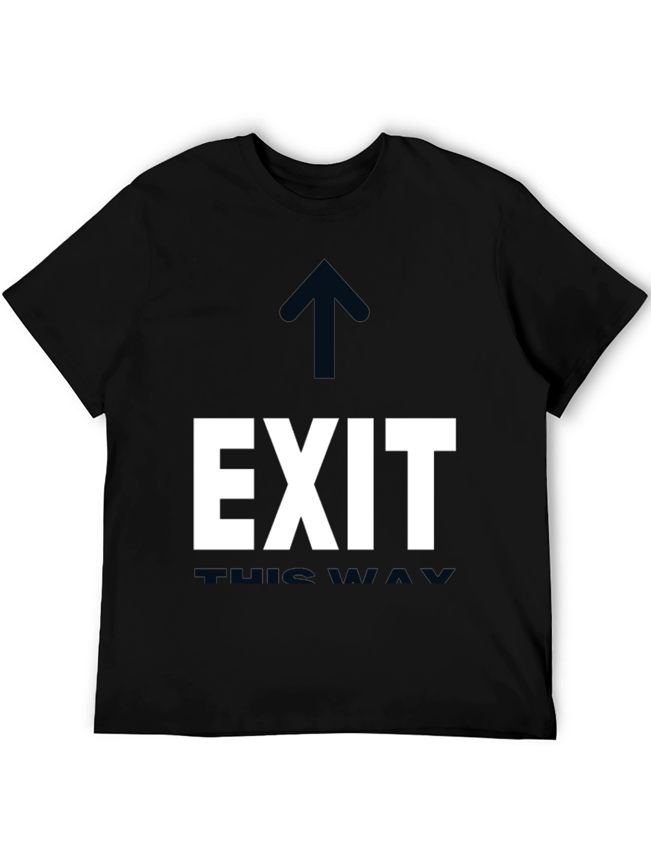 Exit This Way Graphic Tee - Black Cotton T-Shirt