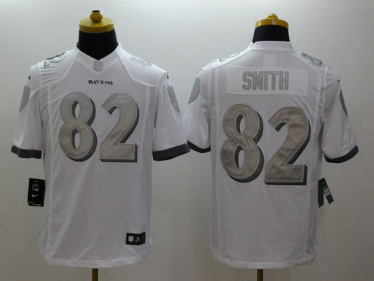 Men's Baltimore Ravens Torrey Smith #82 White Game Jerseys