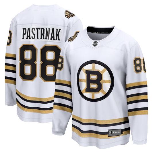 Men's Boston Bruins David Pastrnak #88 White Player Game Jerseys