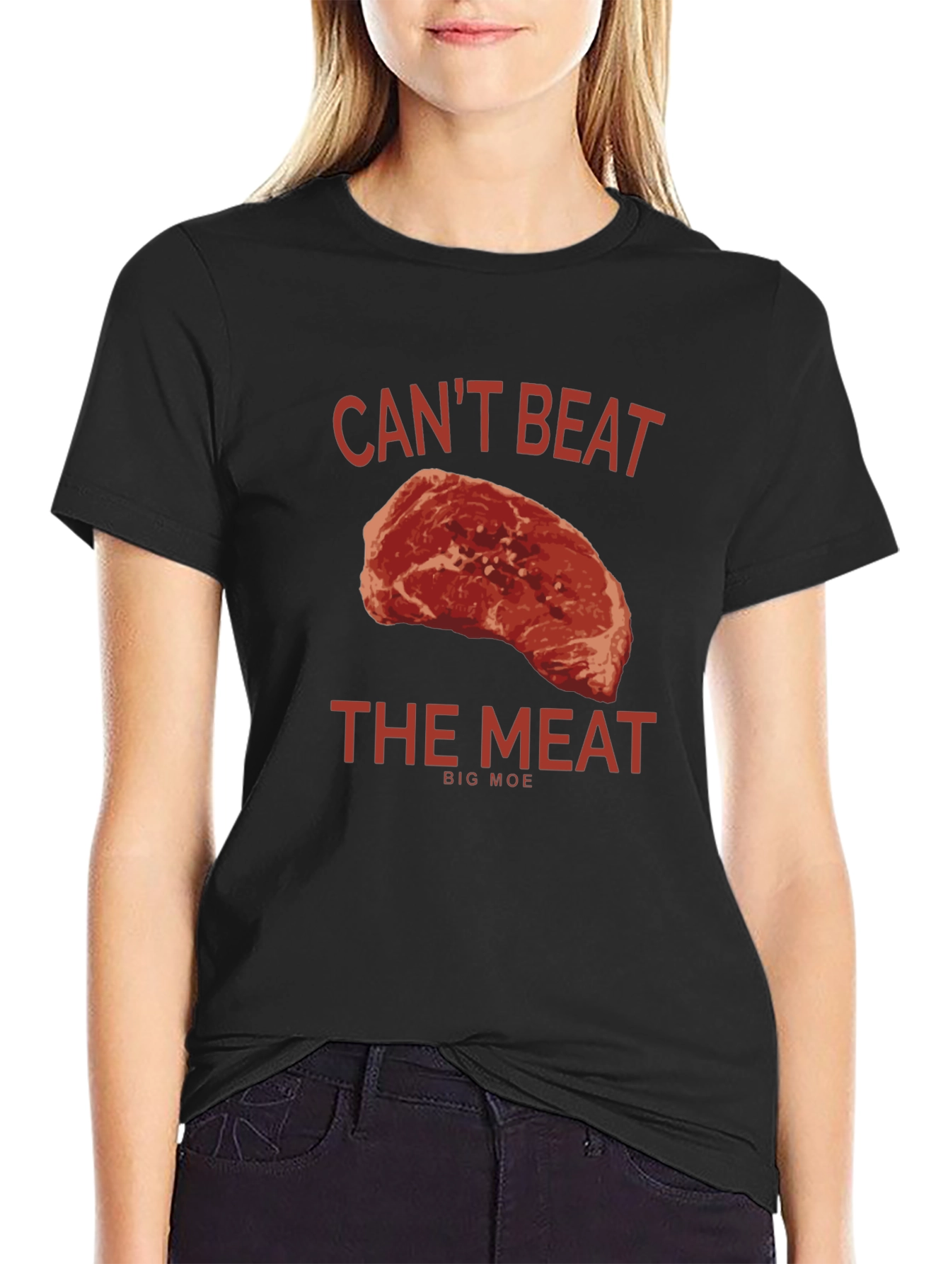 Cant Beat the Meat Graphic T-Shirt - Big Moe