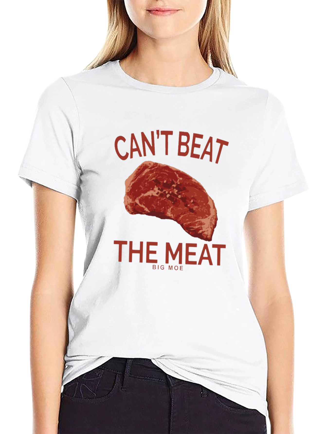 Cant Beat the Meat Graphic T-Shirt - Big Moe