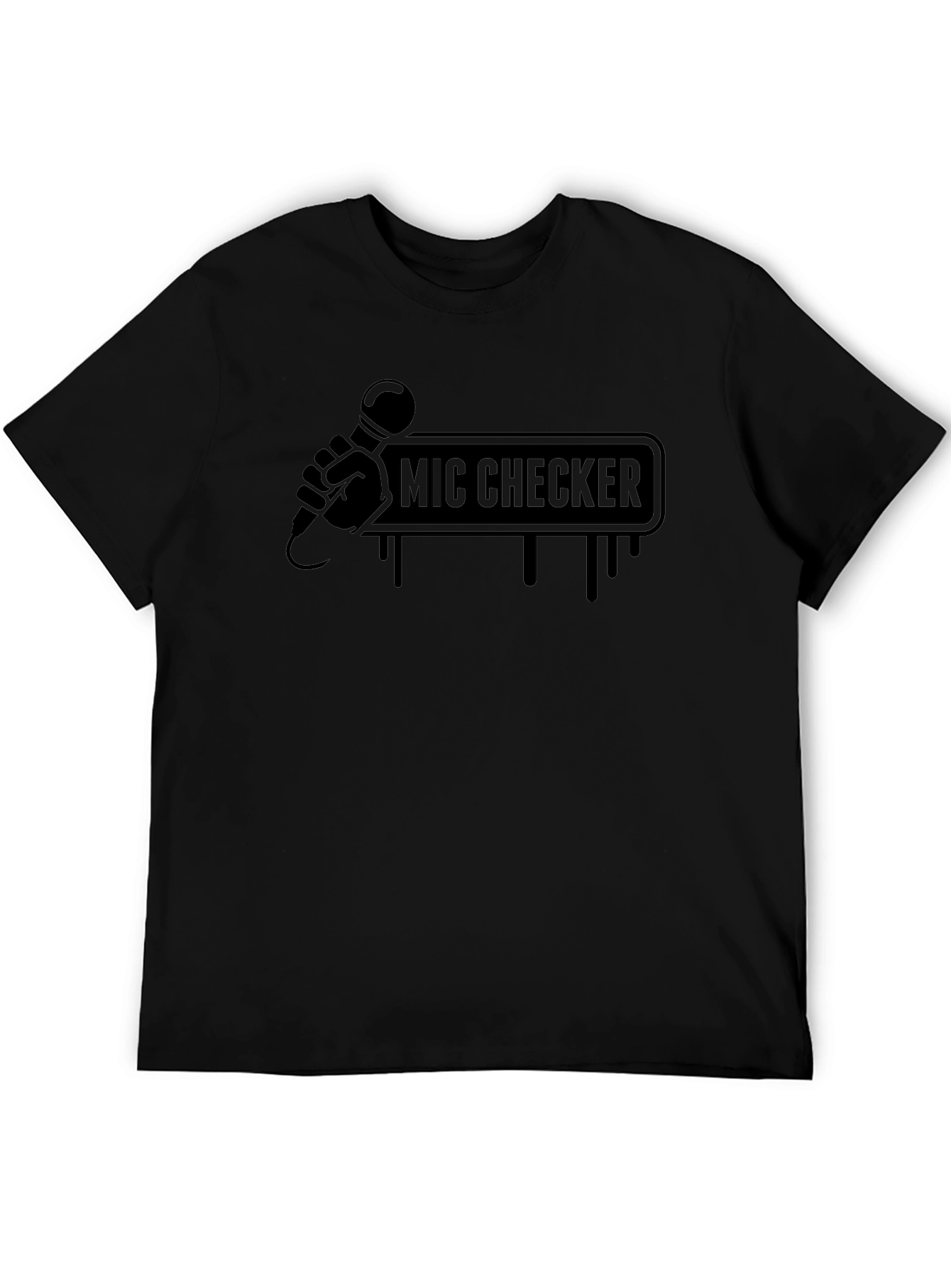 Mic Checker Black Graphic Tee