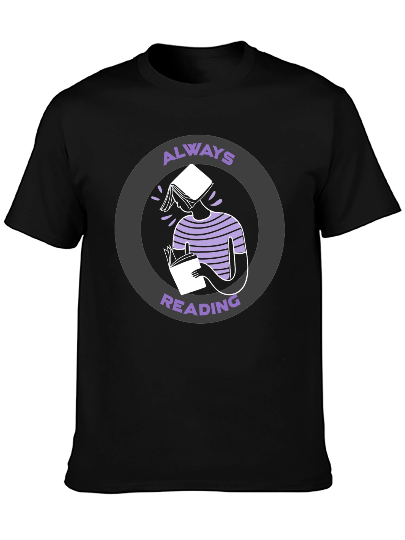 Always Reading Graphic Tee - Book Lovers T-Shirt