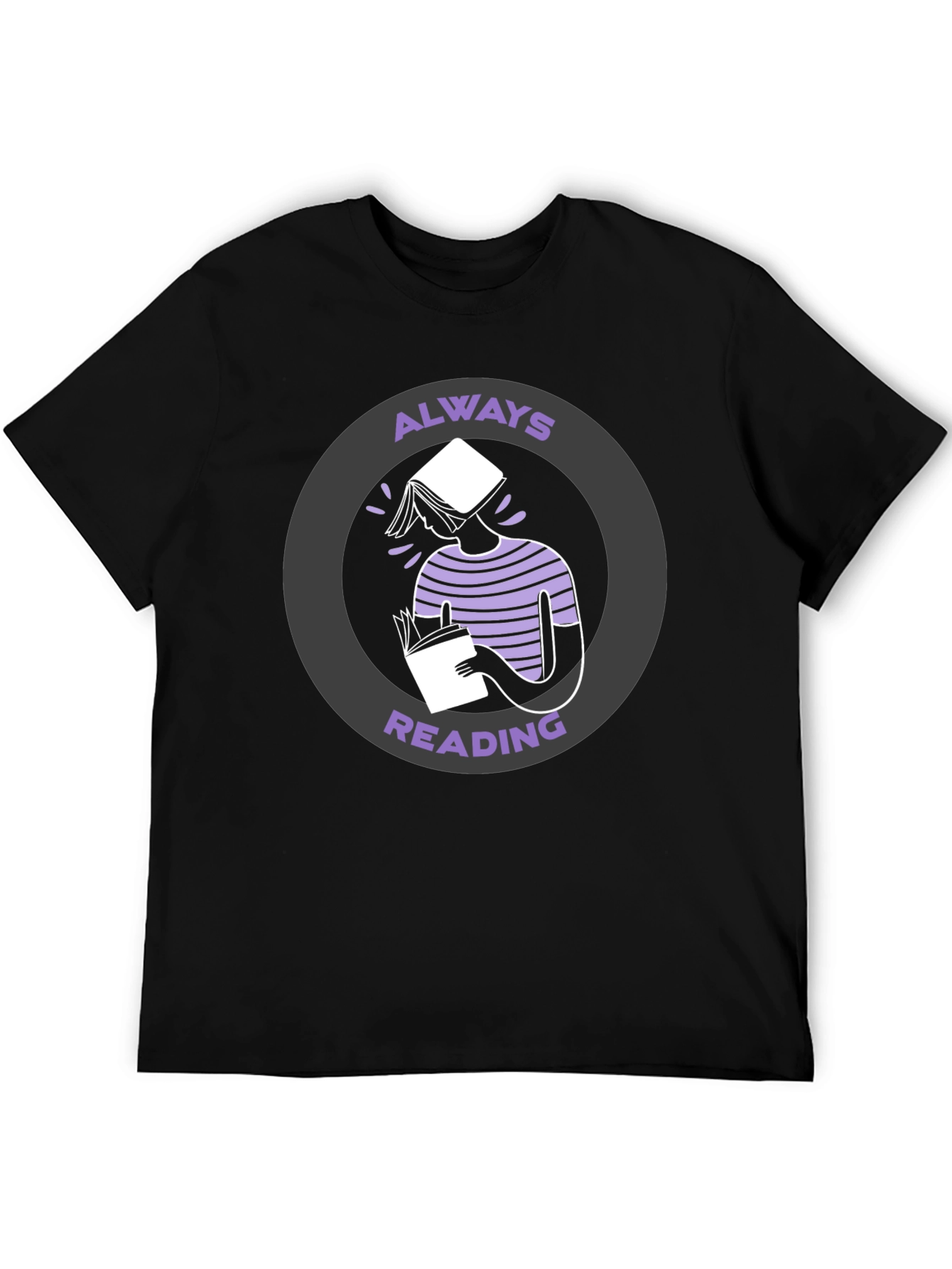 Always Reading Graphic Tee - Book Lovers T-Shirt