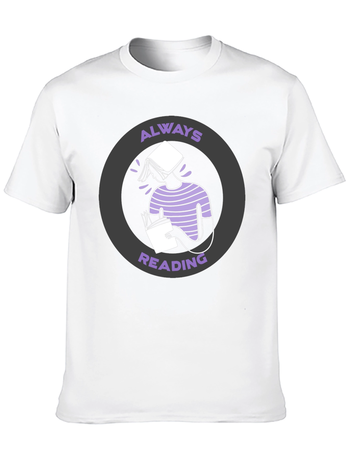 Always Reading Graphic Tee - Book Lovers T-Shirt
