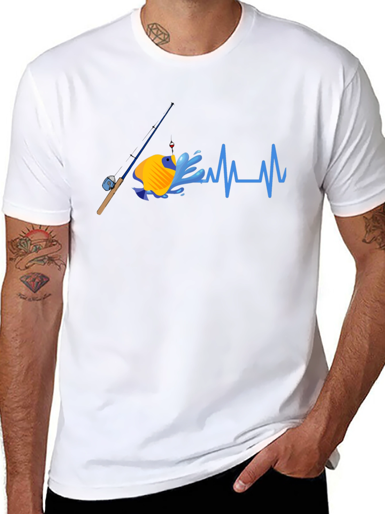Fishing Heartbeat T-Shirt - Anglers Passion