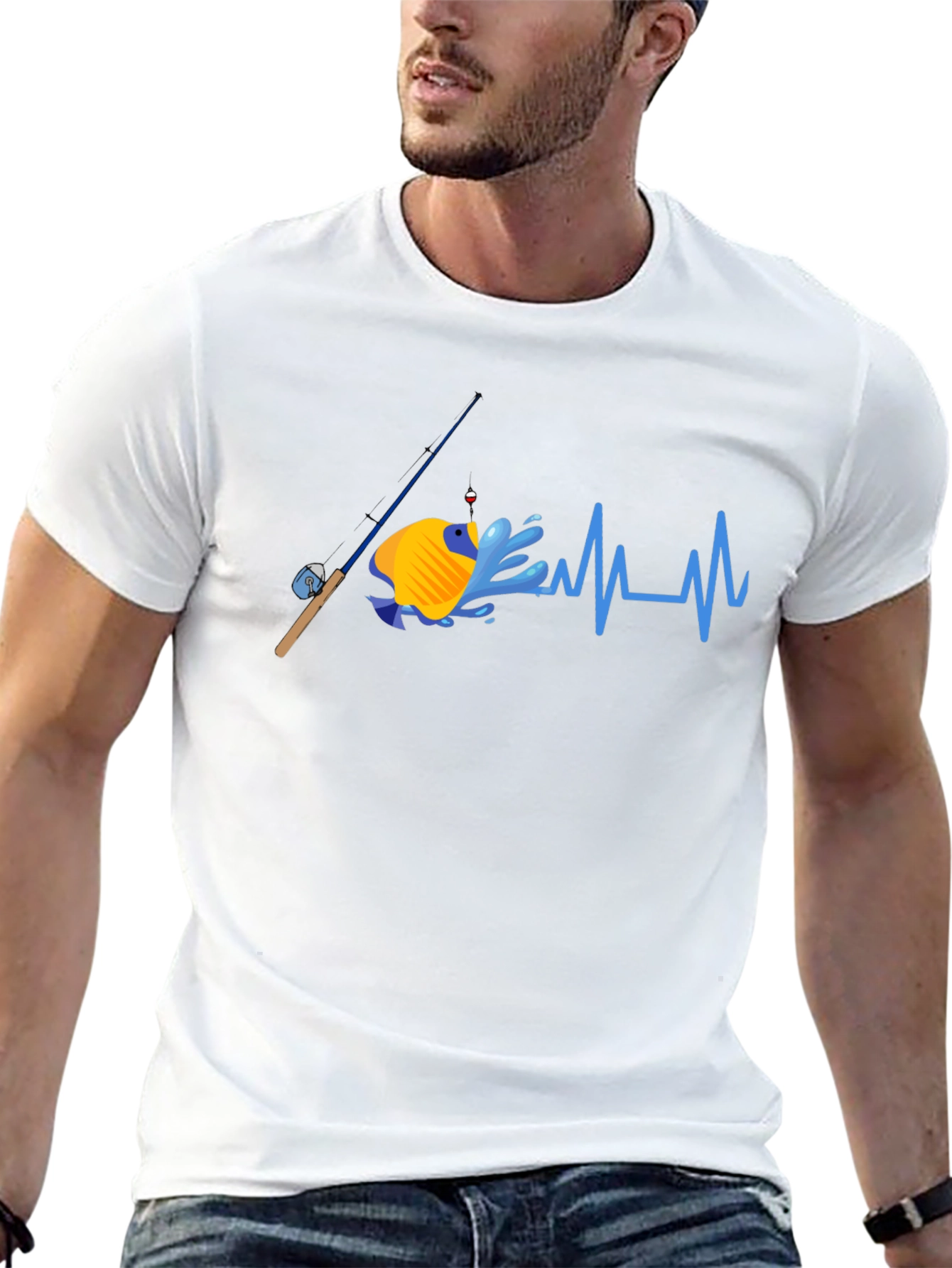 Fishing Heartbeat T-Shirt - Anglers Passion