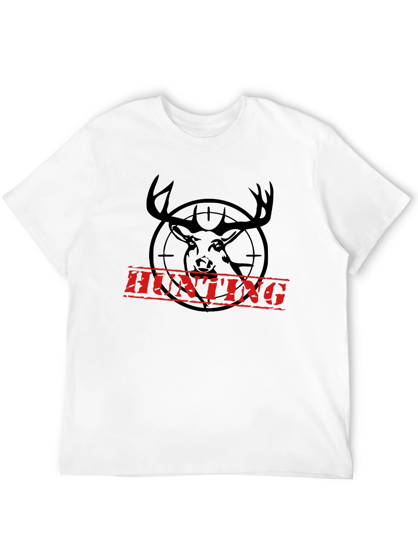 Hunting Deer Graphic T-Shirt - Black
