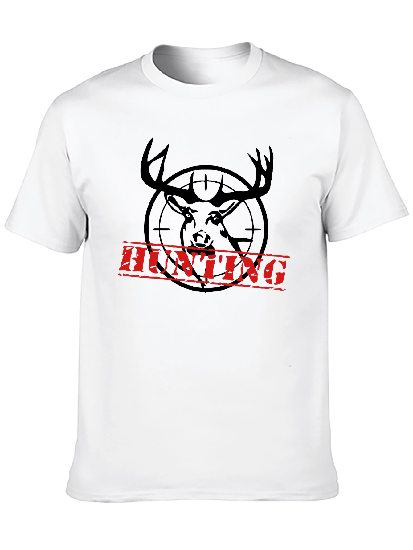 Hunting Deer Graphic T-Shirt - Black