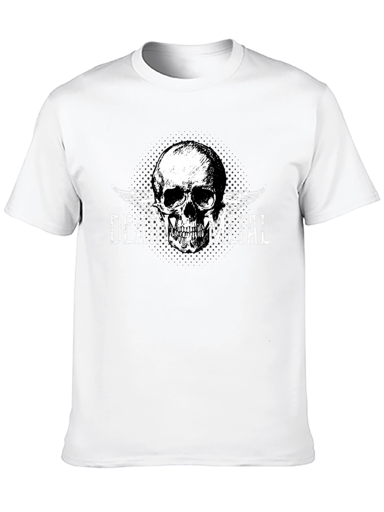 Death Metal Skull Graphic T-Shirt