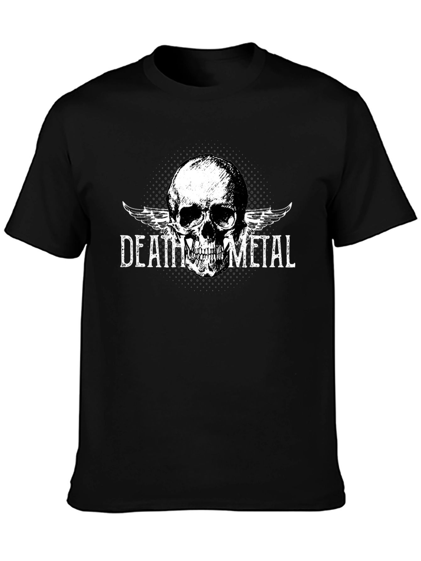 Death Metal Skull Graphic T-Shirt