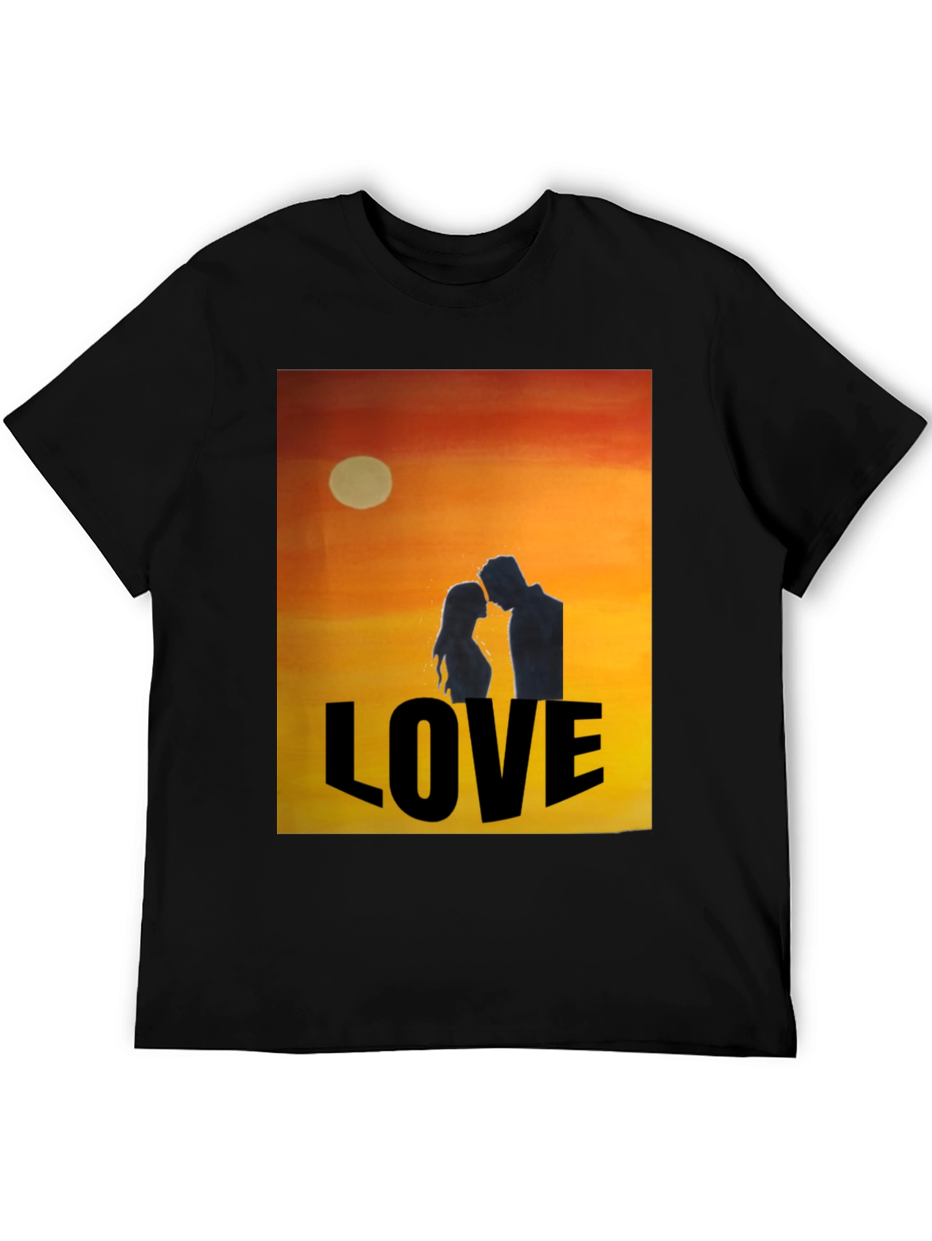 Love Sunset Graphic Tee - Stylish Black T-Shirt