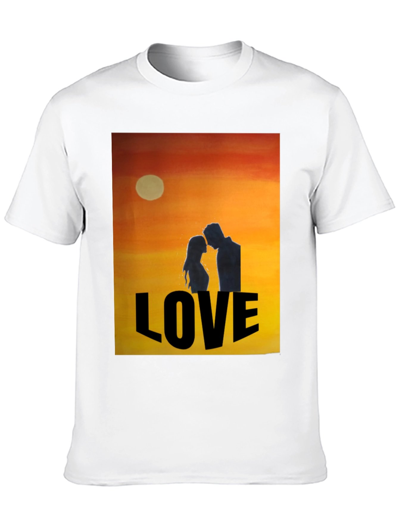 Love Sunset Graphic Tee - Stylish Black T-Shirt