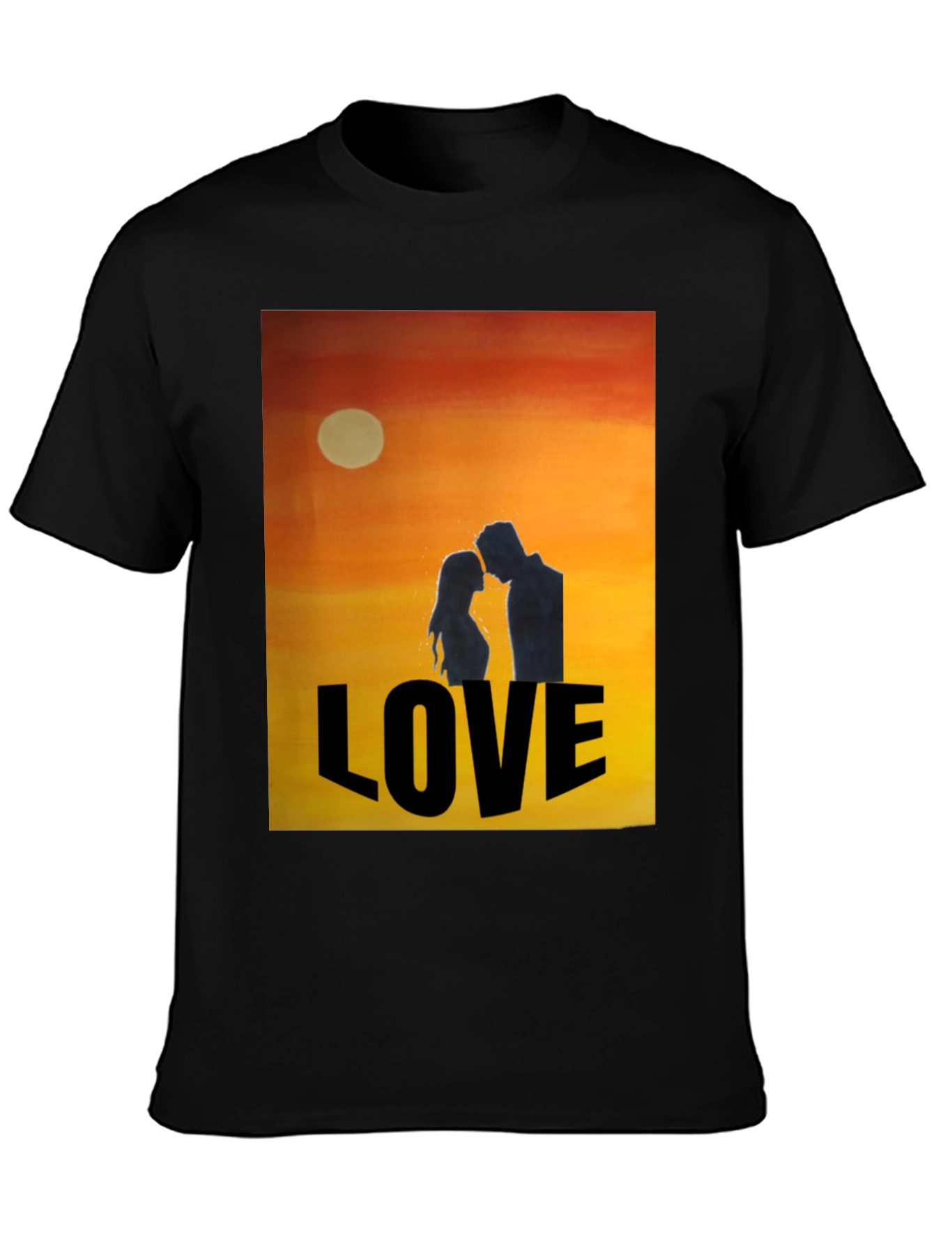 Love Sunset Graphic Tee - Stylish Black T-Shirt