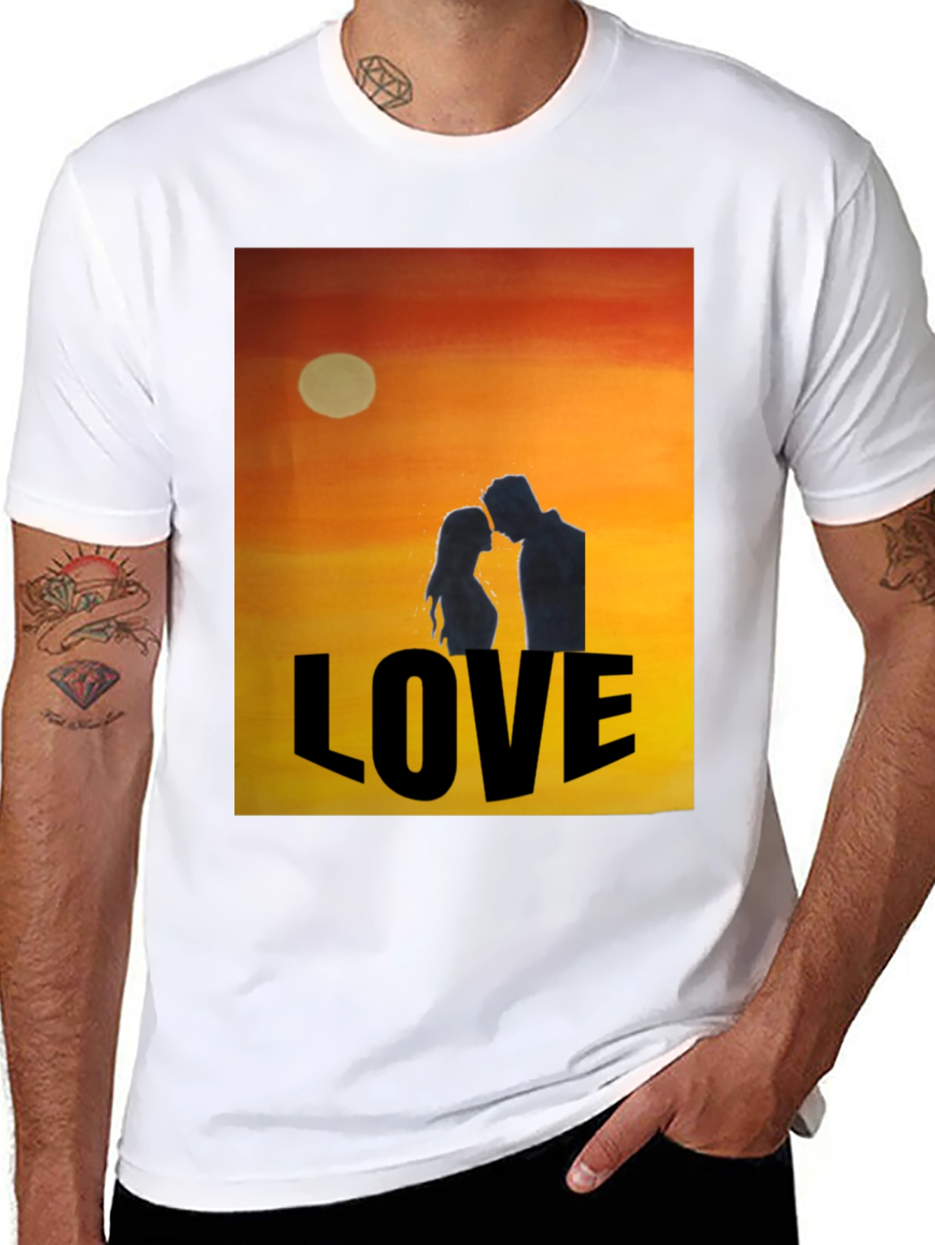 Love Sunset Graphic Tee - Stylish Black T-Shirt