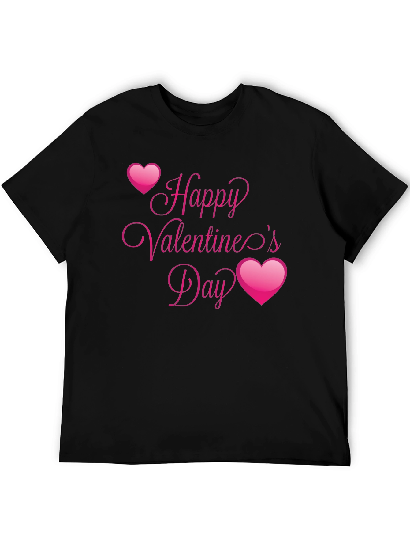 Happy Valentines Day Black T-Shirt