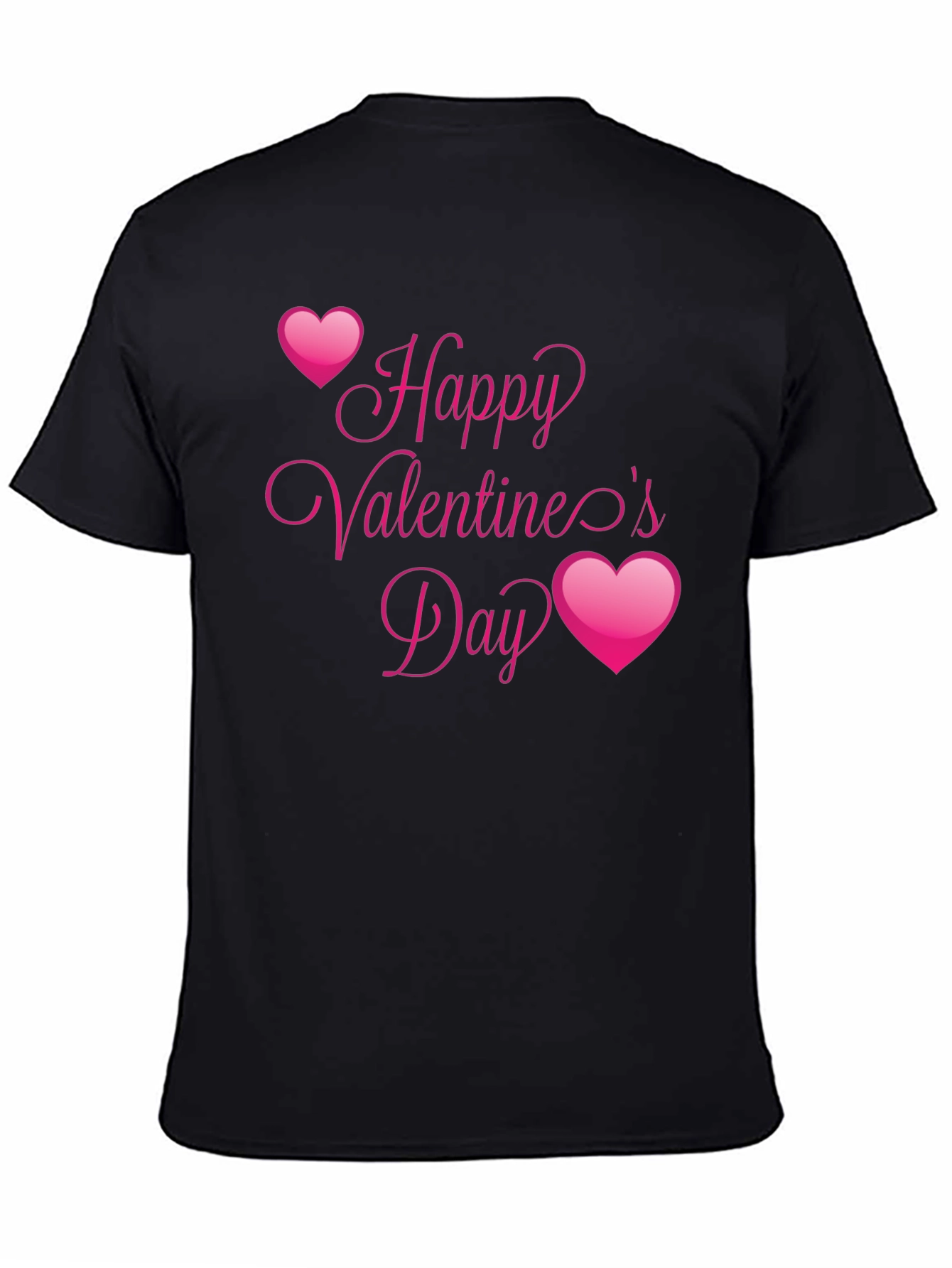 Happy Valentines Day Black T-Shirt