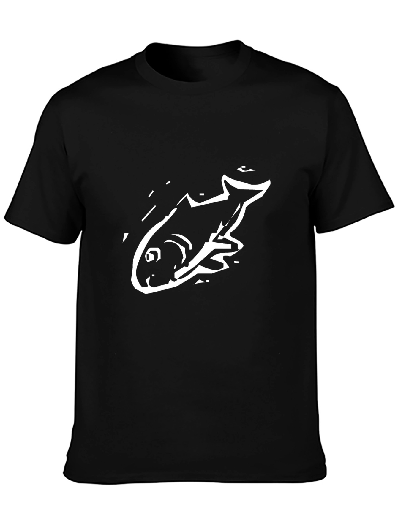 Cool Black Fish Graphic Tee for Men