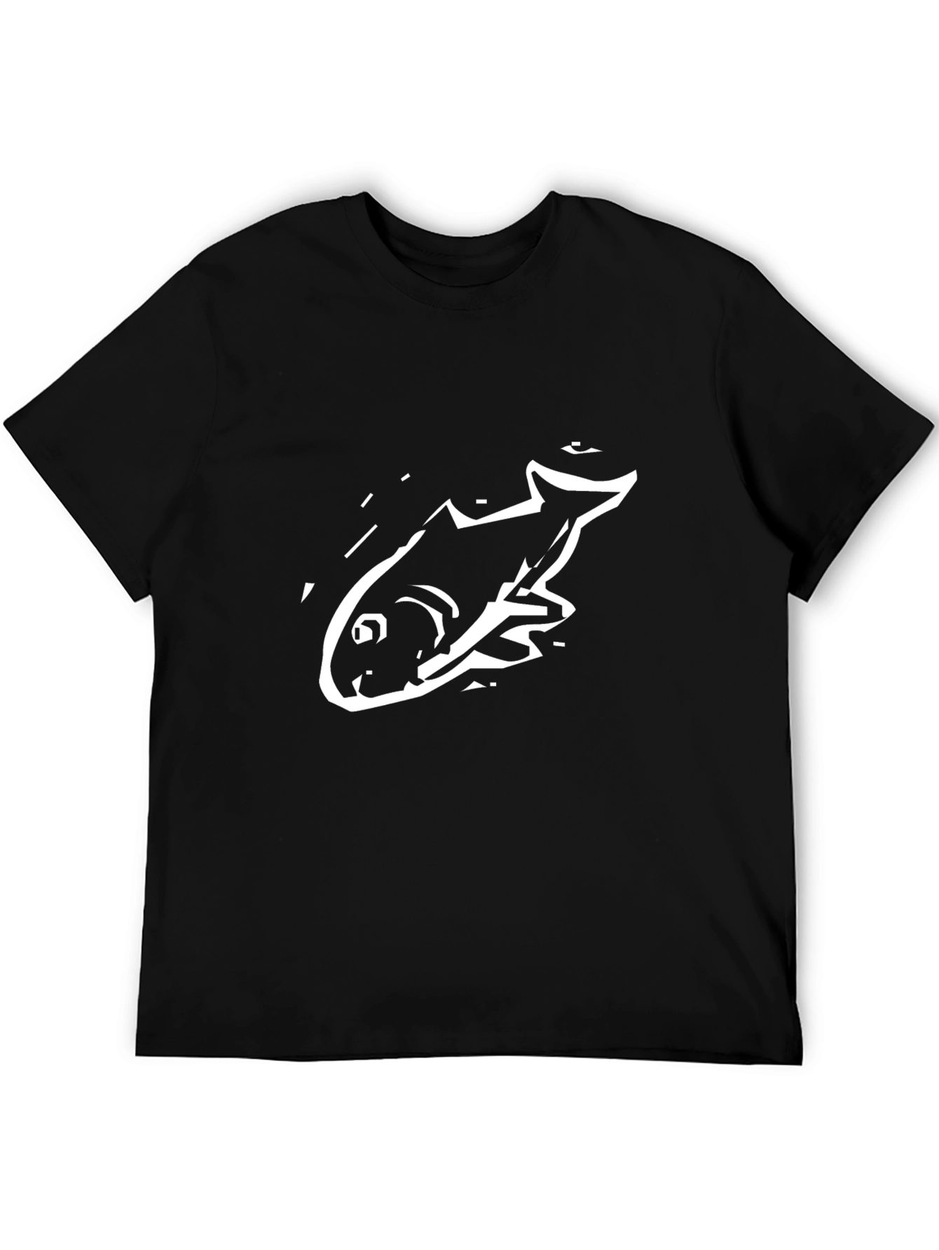 Cool Black Fish Graphic Tee for Men