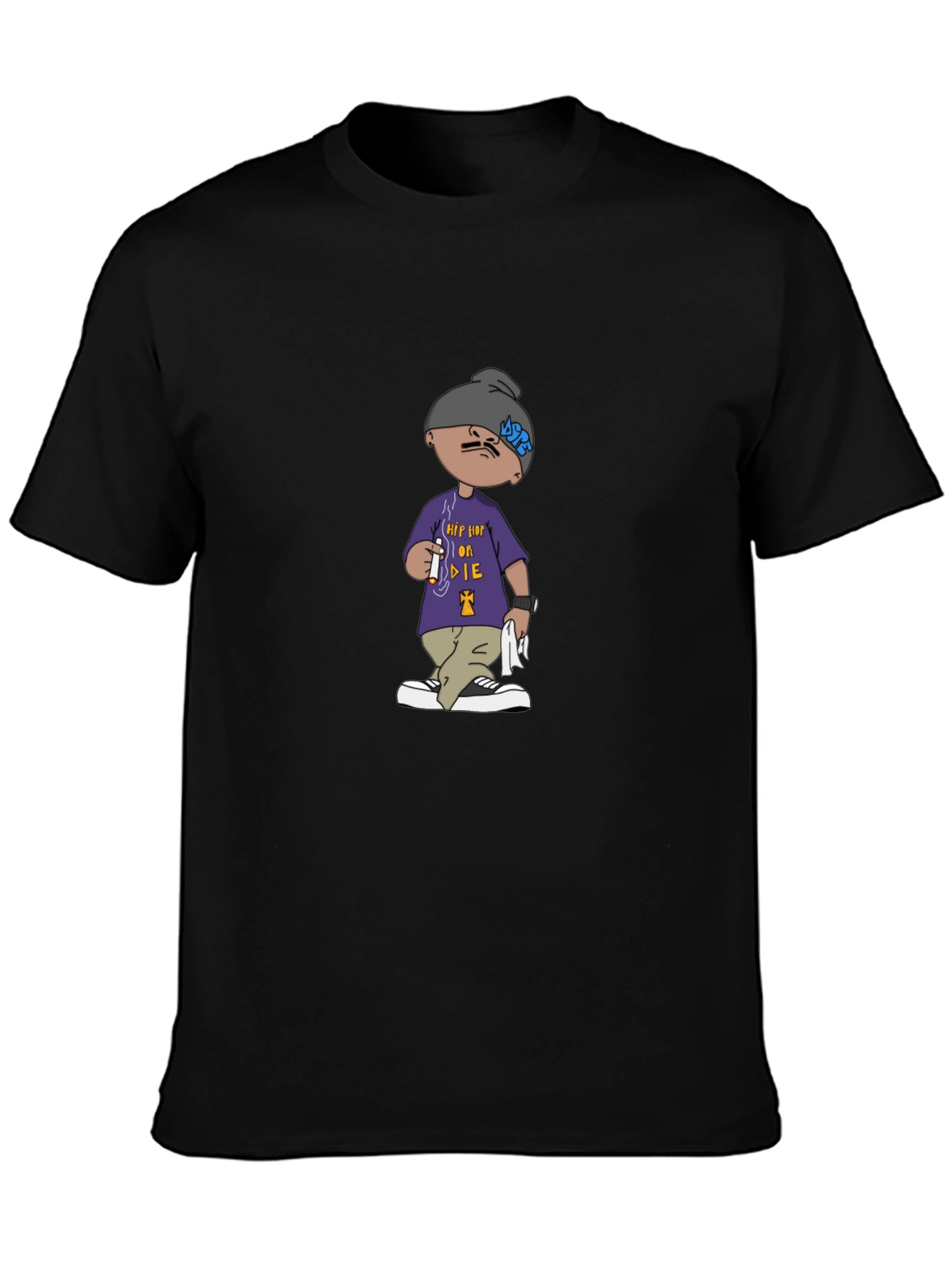 Hip Hop or Die Cartoon Graphic Tee