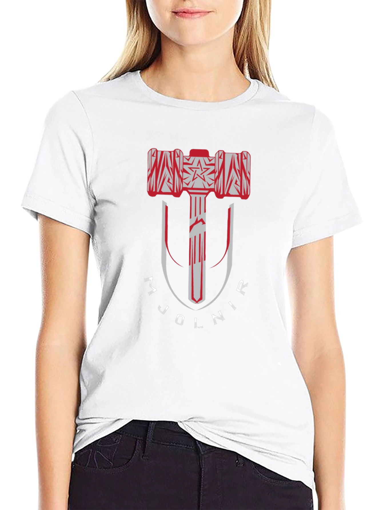 Mjolnir Hammer Graphic Tee - Norse Mythology Shirt