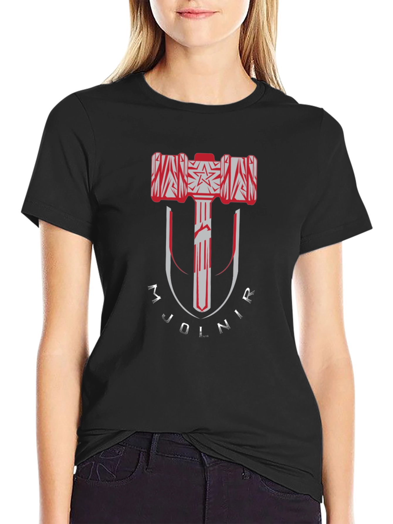 Mjolnir Hammer Graphic Tee - Norse Mythology Shirt