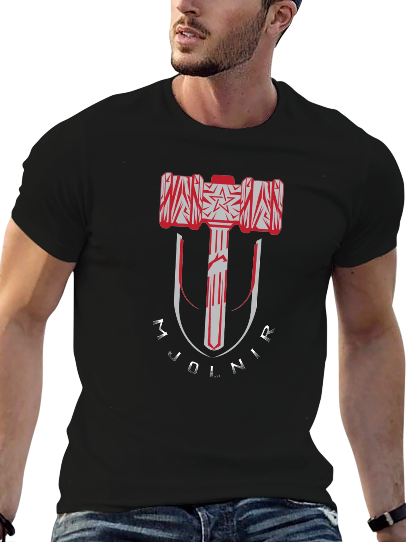 Mjolnir Hammer Graphic Tee - Norse Mythology Shirt