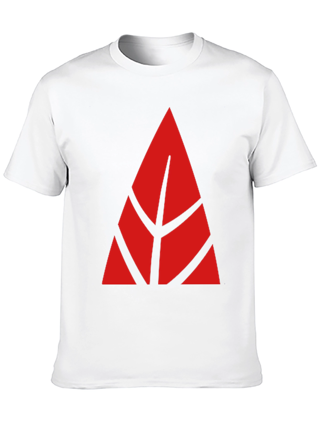 Geometric Red Design Black T-Shirt