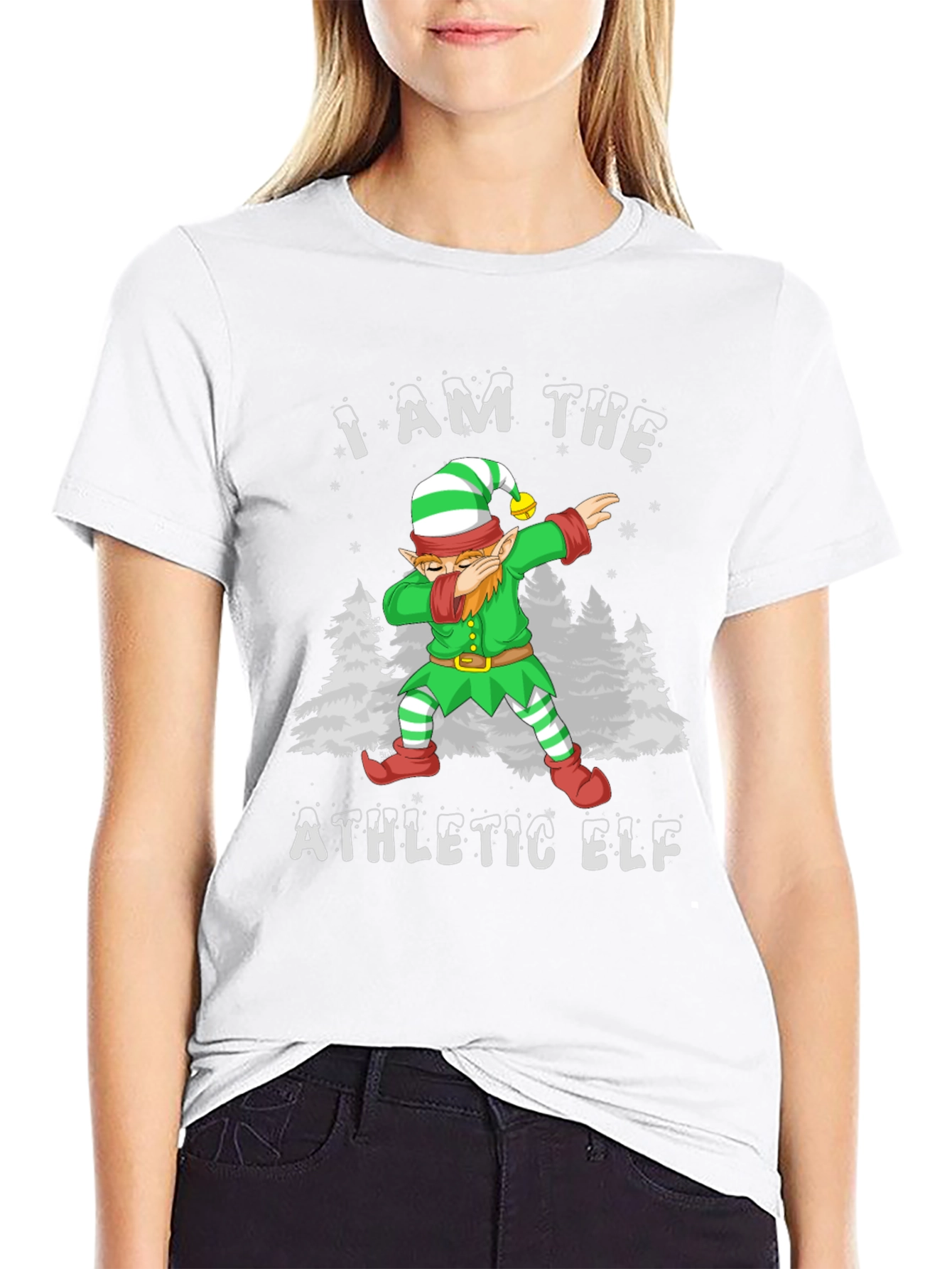 Athletic Elf Christmas Holiday T-Shirt