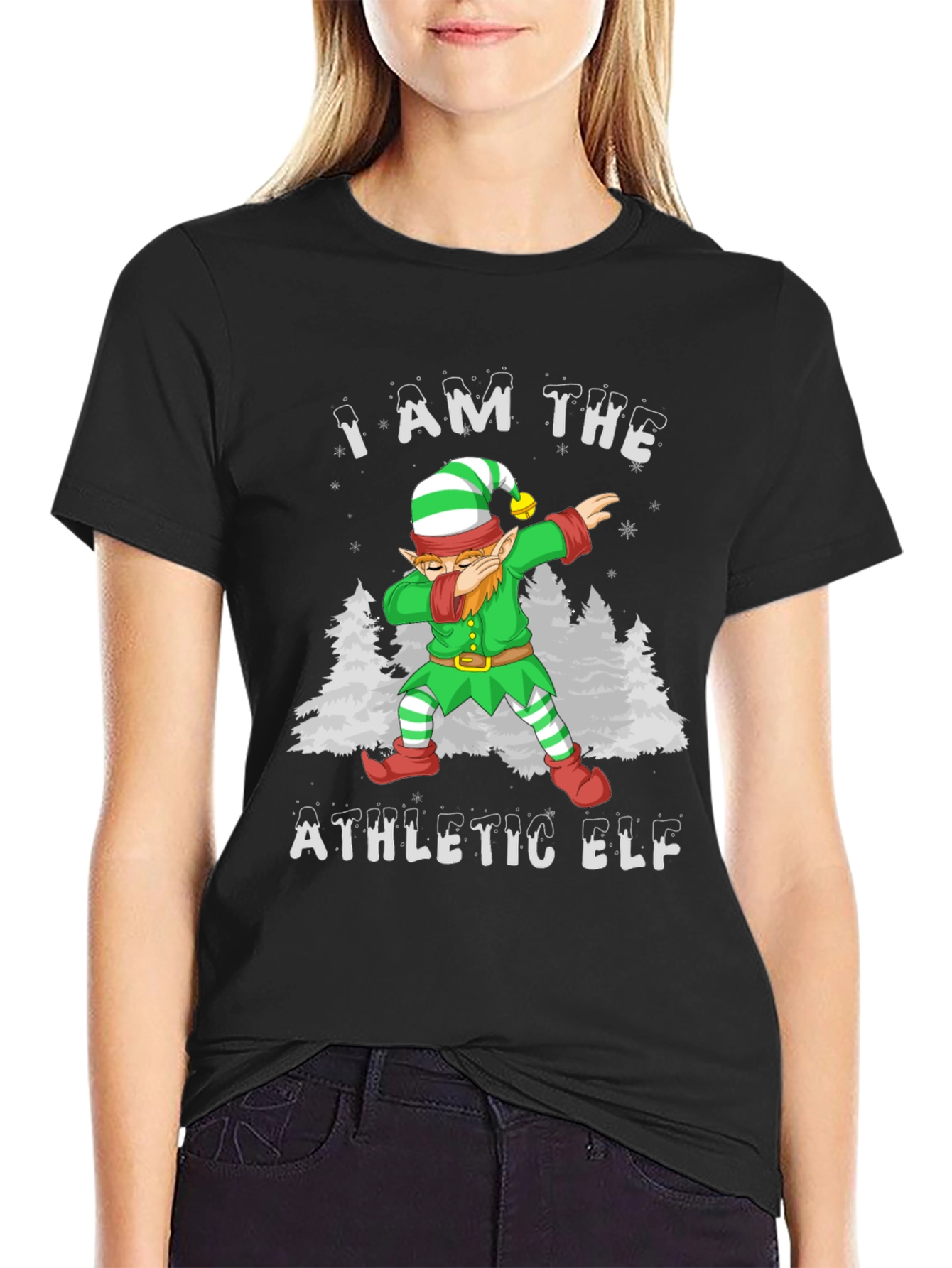 Athletic Elf Christmas Holiday T-Shirt