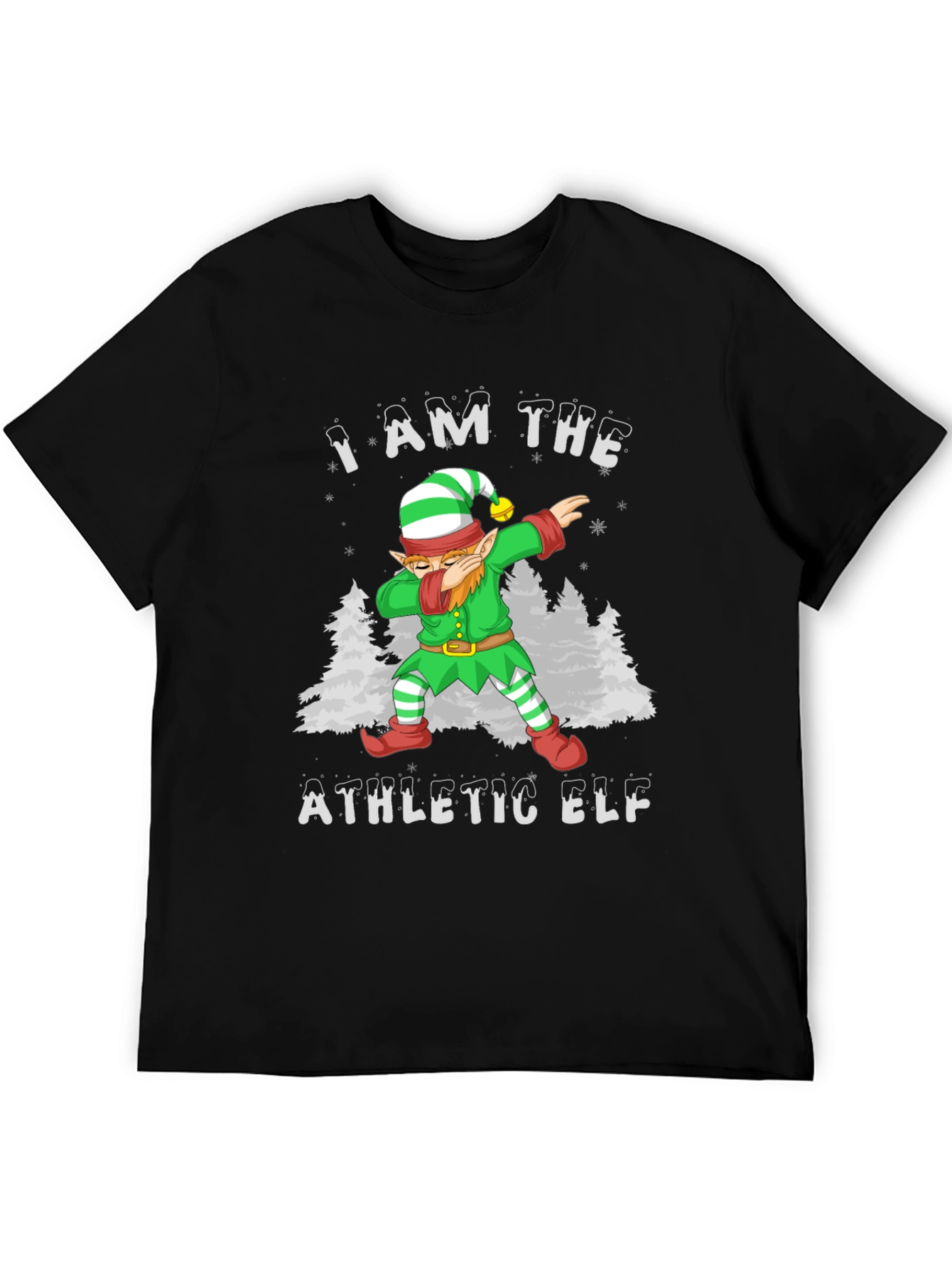 Athletic Elf Christmas Holiday T-Shirt