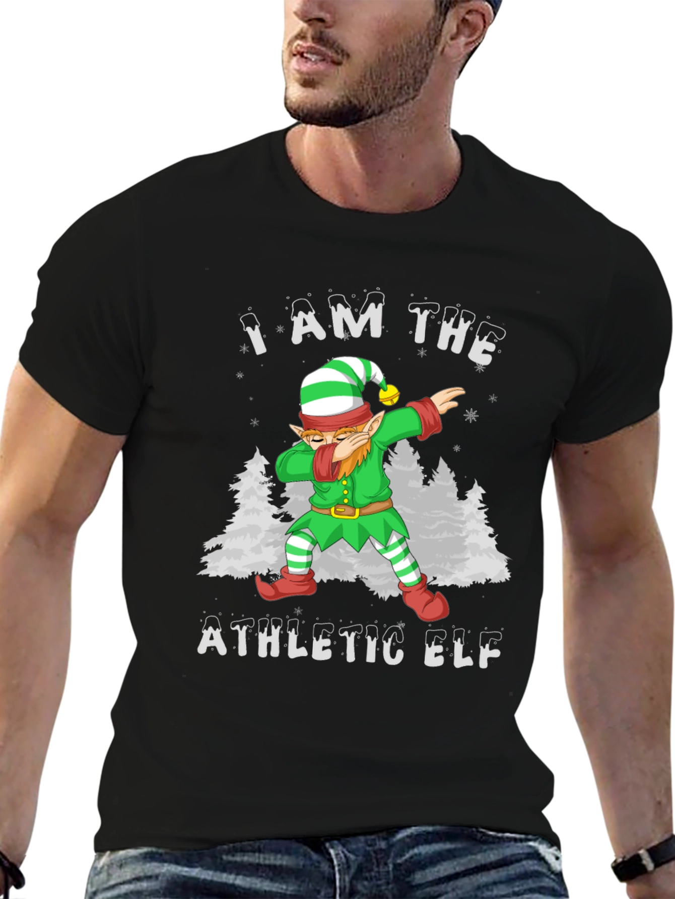 Athletic Elf Christmas Holiday T-Shirt