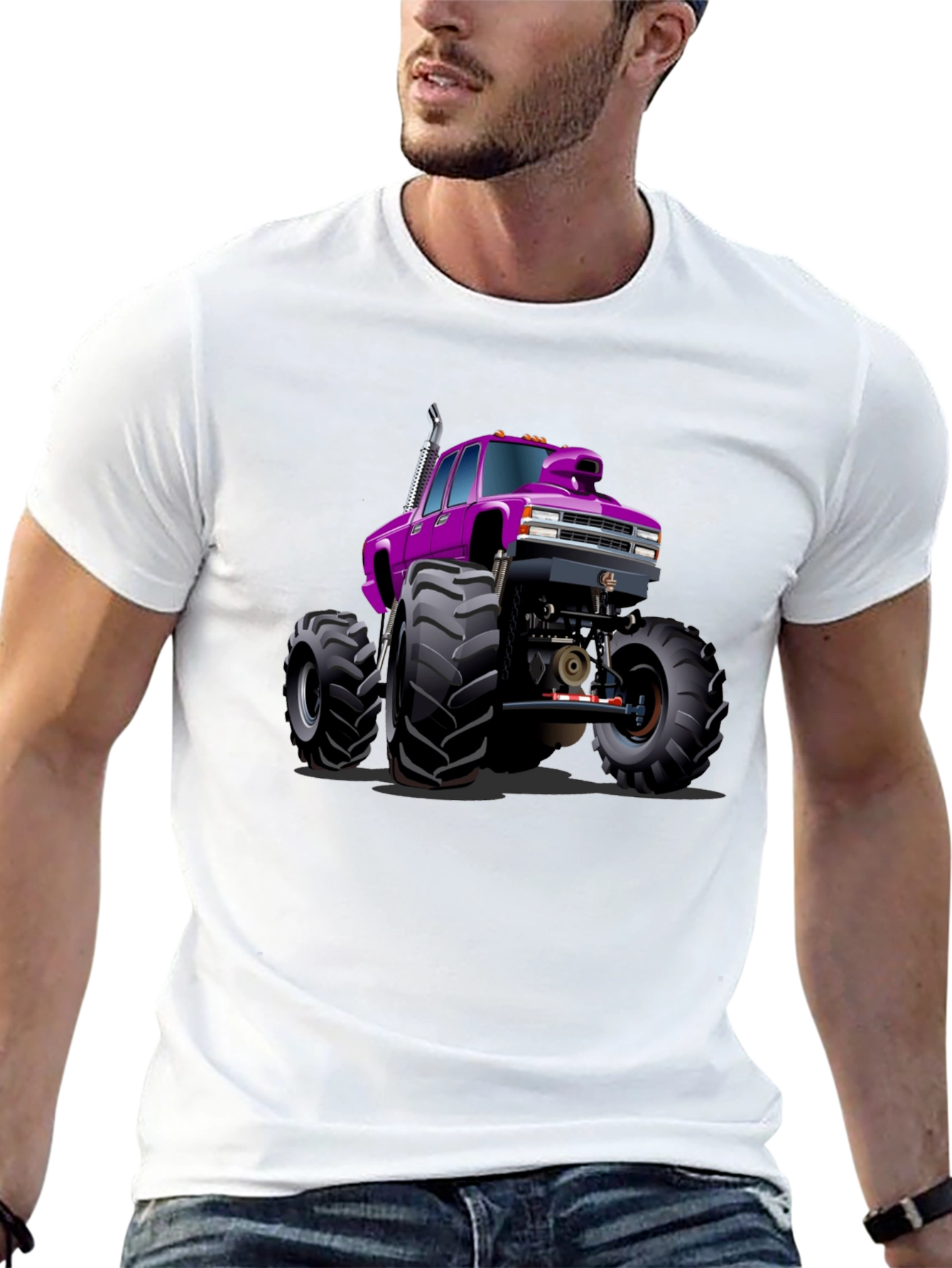 Monster Truck Graphic Tee - Bold Black Cotton