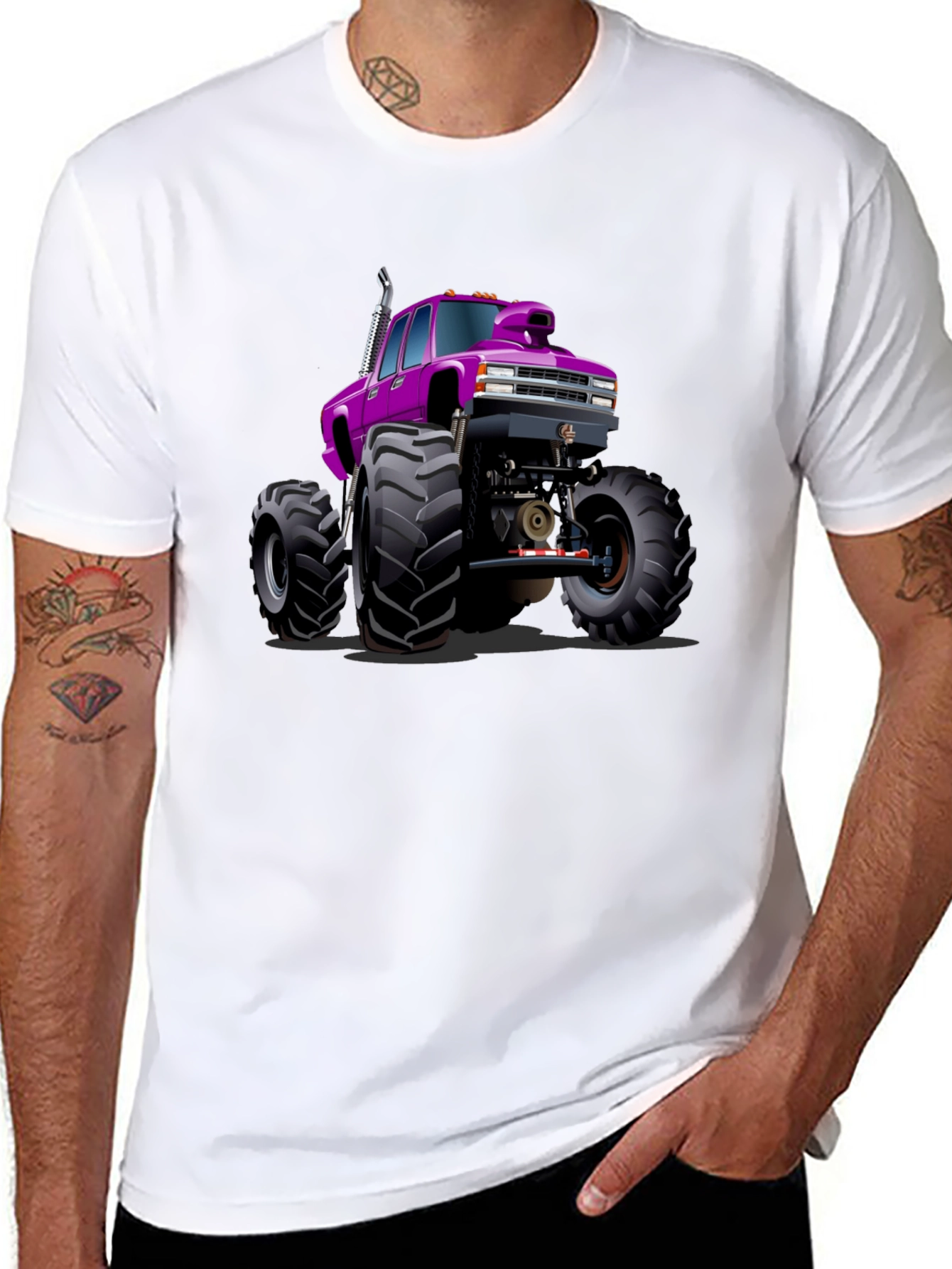Monster Truck Graphic Tee - Bold Black Cotton