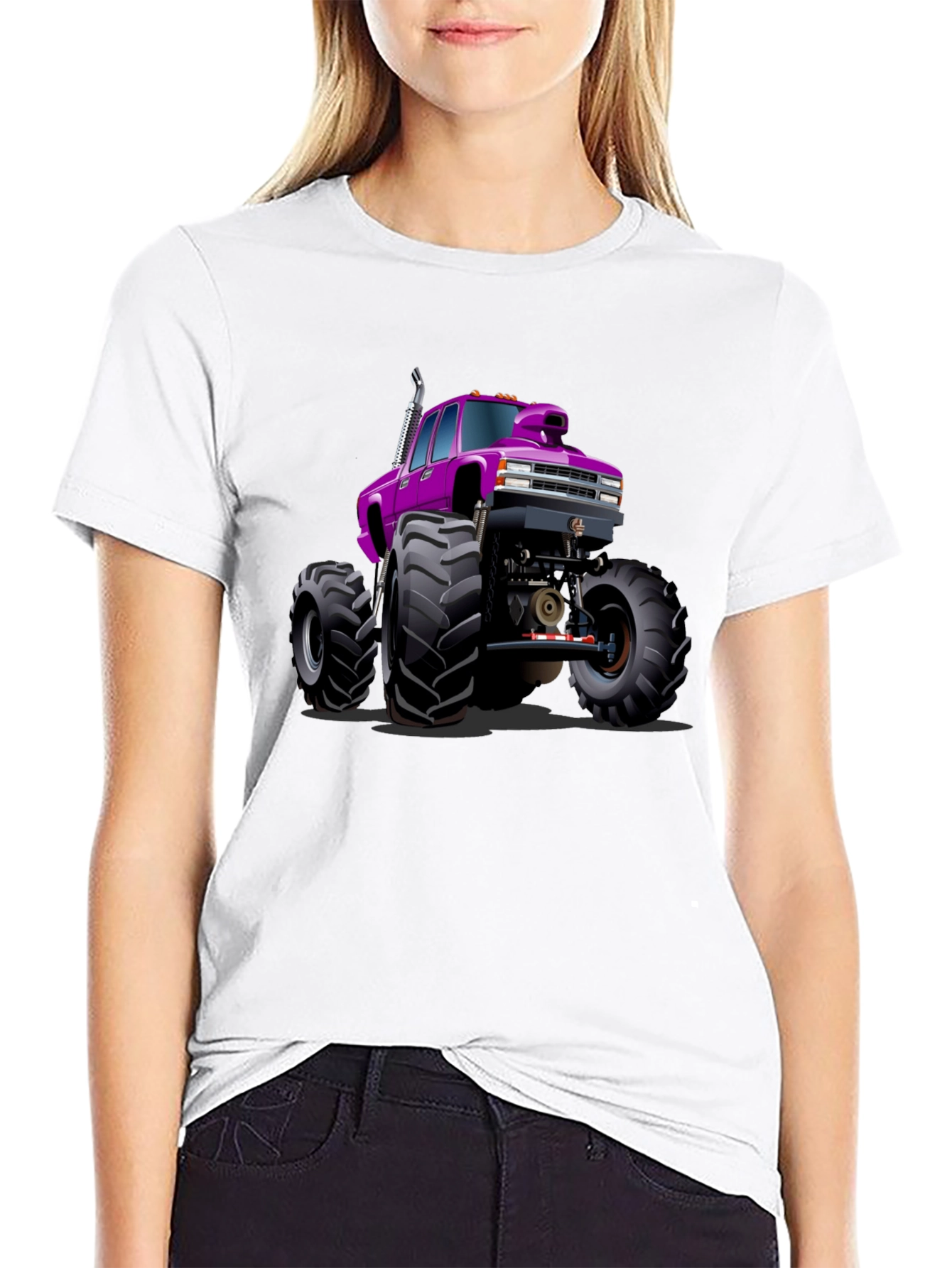 Monster Truck Graphic Tee - Bold Black Cotton