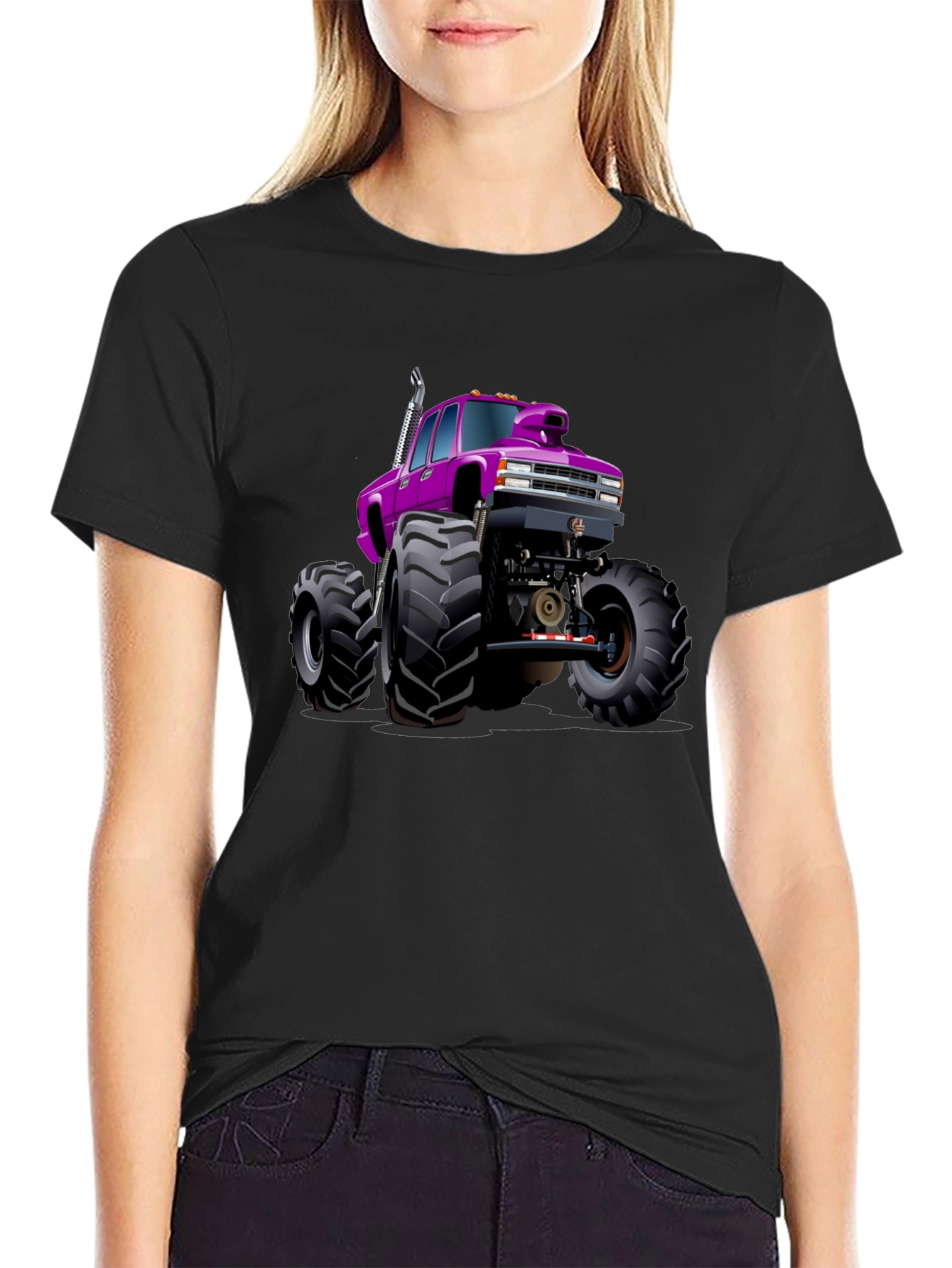 Monster Truck Graphic Tee - Bold Black Cotton