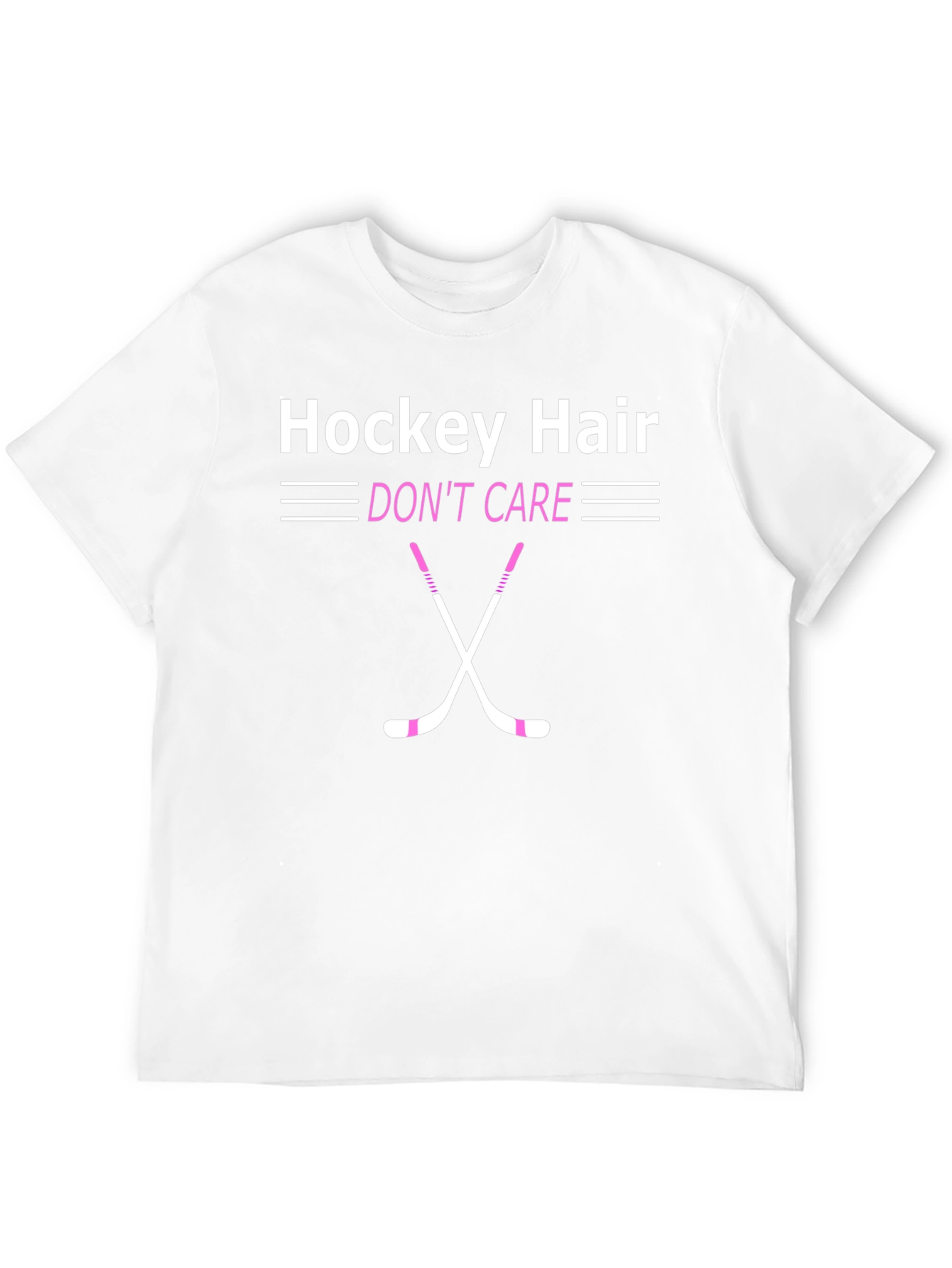 Hockey Hair Dont Care Graphic Tee