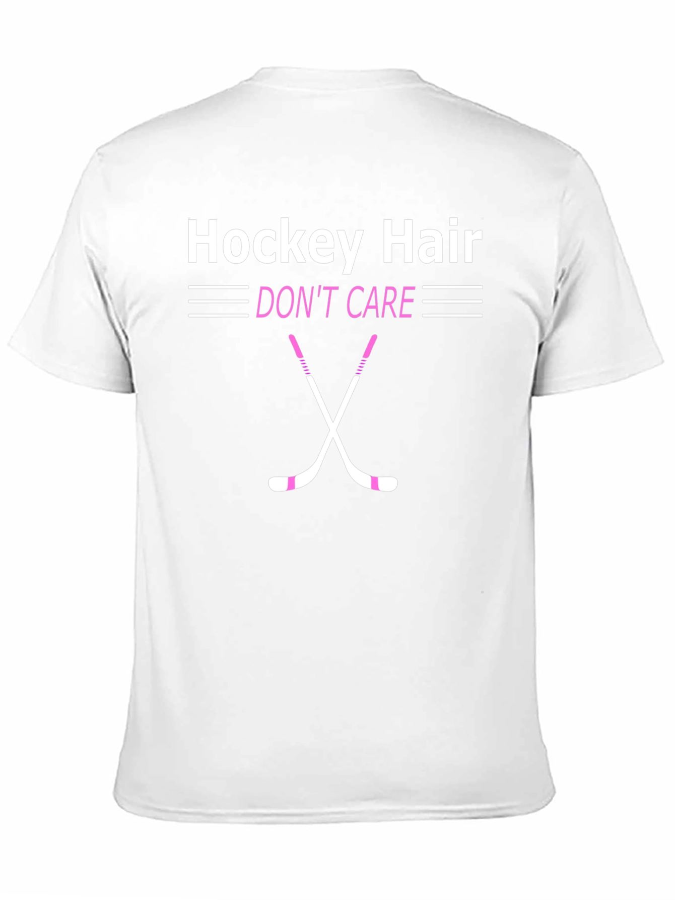 Hockey Hair Dont Care Graphic Tee