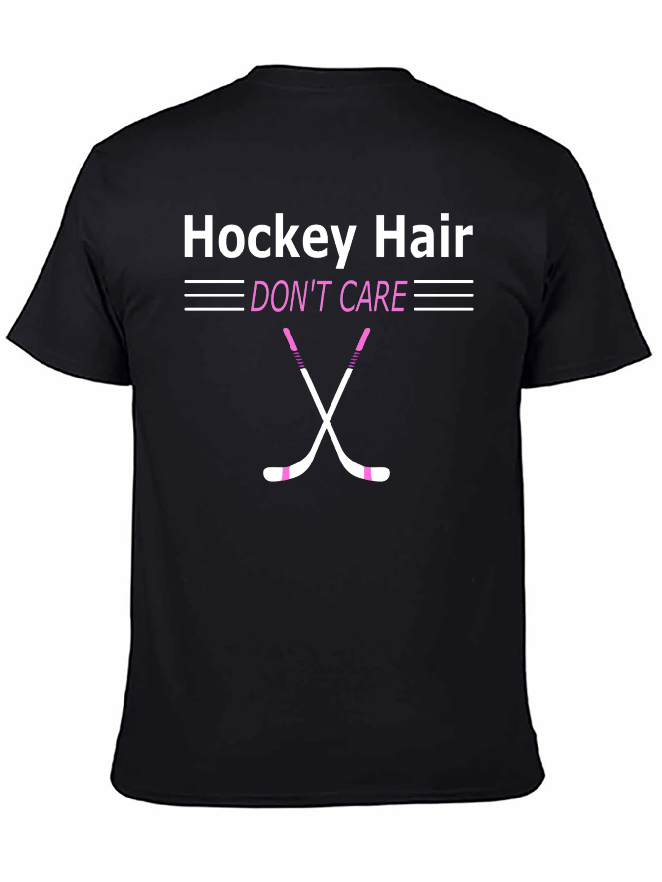 Hockey Hair Dont Care Graphic Tee