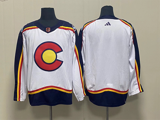 Men's Colorado Avalanche White Blank Player Jerseys