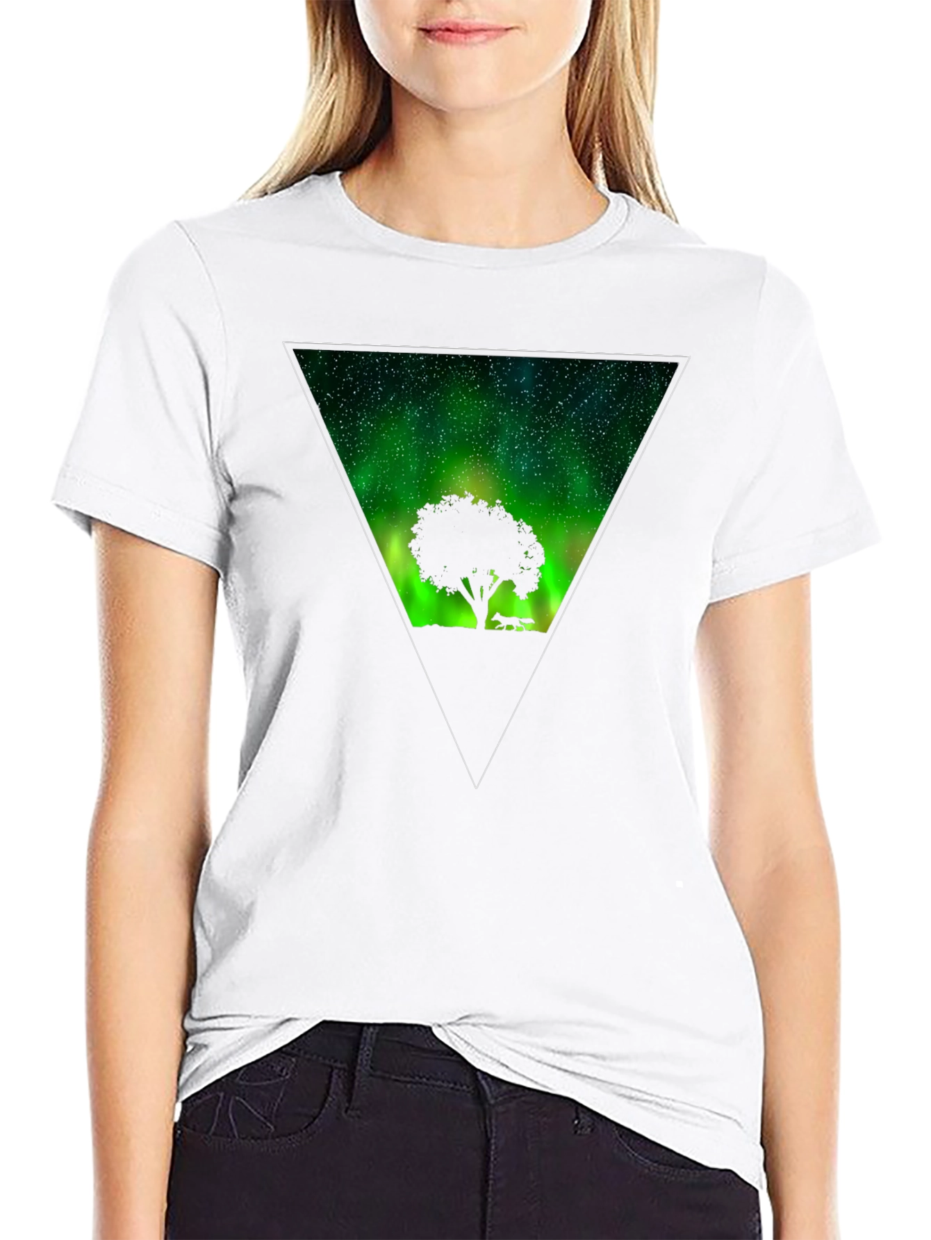 Aurora Tree Graphic Tee - Mens Black T-Shirt