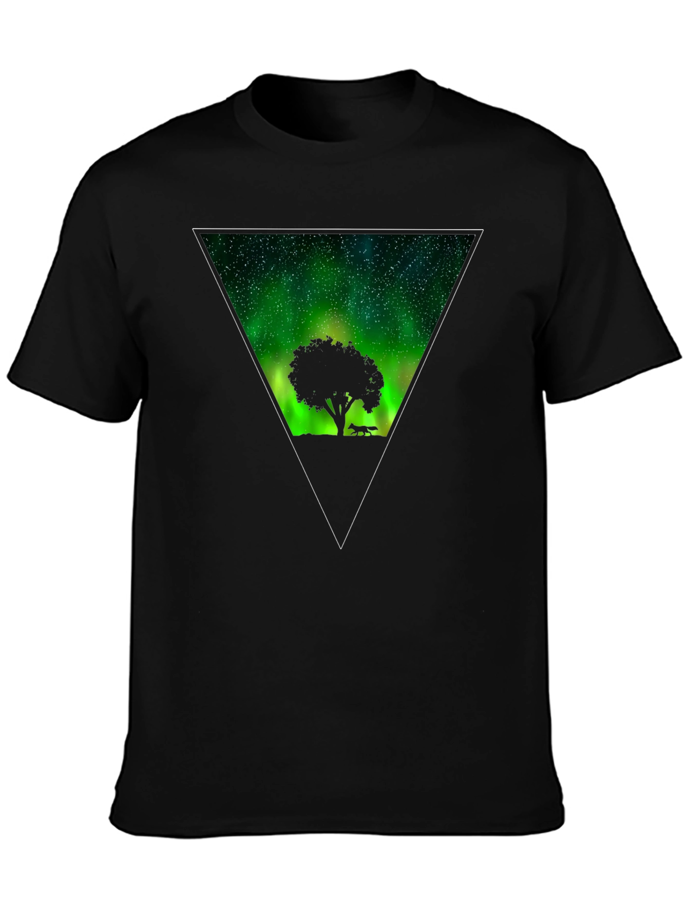 Aurora Tree Graphic Tee - Mens Black T-Shirt